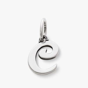 James Avery Polished Silver 'C' Letter Pendant Charm